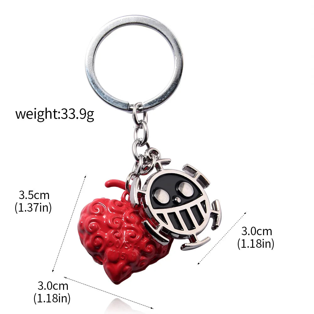 One Piece Metal Keychain Devil Fruit