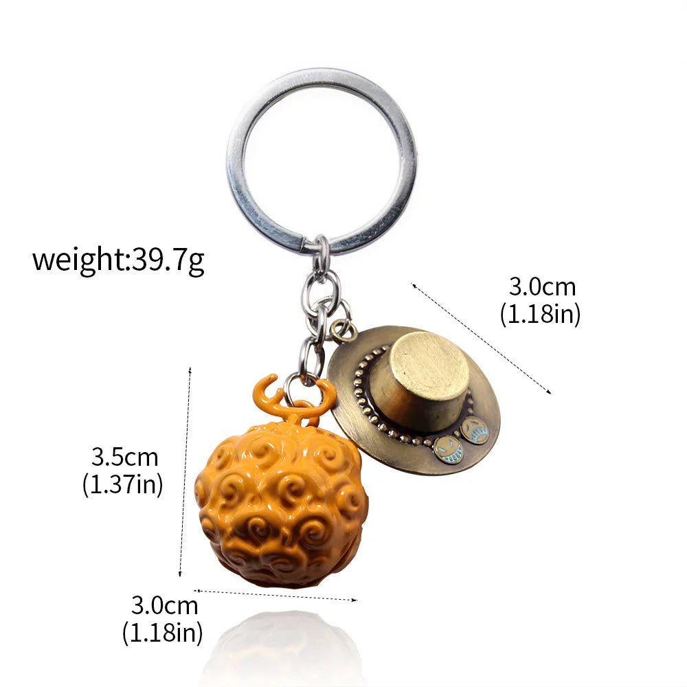 One Piece Metal Keychain Devil Fruit