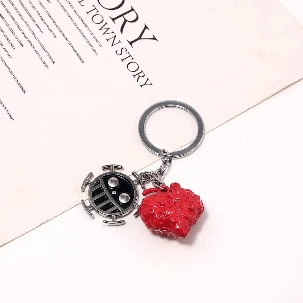 One Piece Metal Keychain Devil Fruit