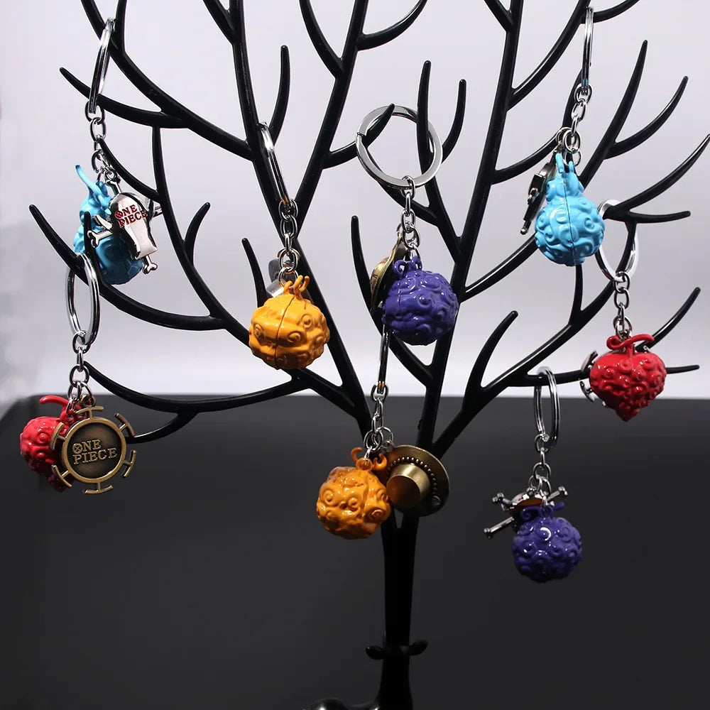 One Piece Metal Keychain Devil Fruit