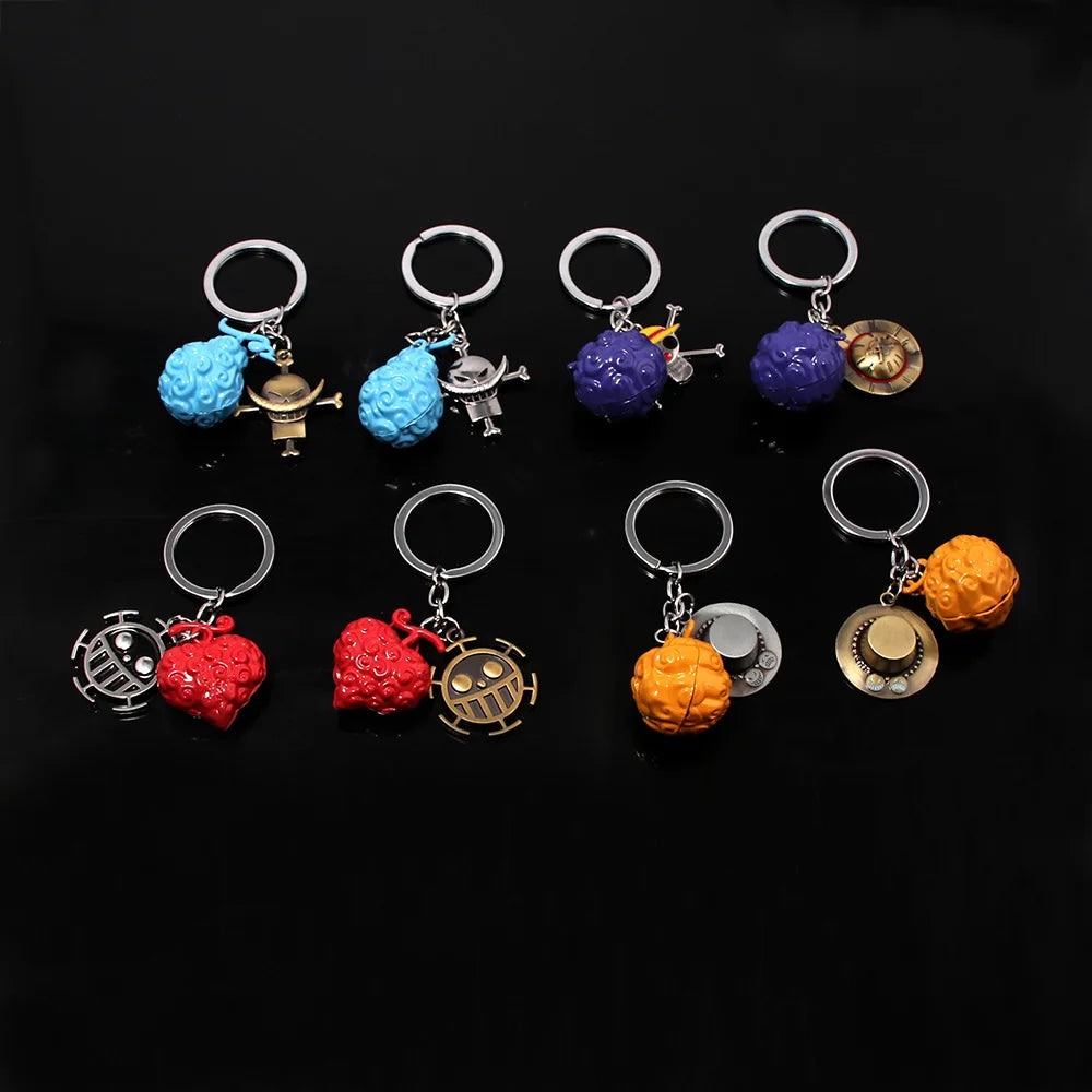 One Piece Metal Keychain Devil Fruit