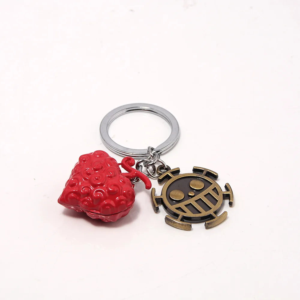 One Piece Metal Keychain Devil Fruit