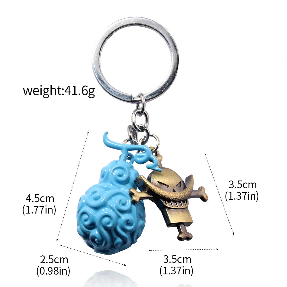 One Piece Metal Keychain Devil Fruit