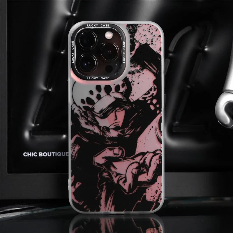 Black Pieces Ones Luffys Zoros Phone Case for iPhone